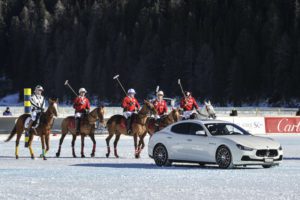 Snow polo St. Moritz presentazione del Team Cartier preceduta dalla Maserati ghibli foto credit: gpiazzophotography