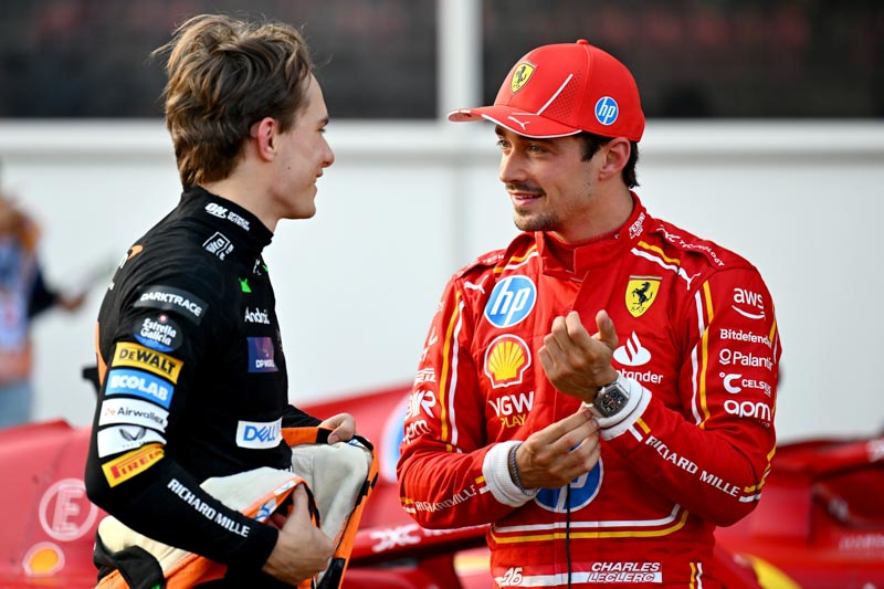 Leclerc secondo Oscar Piastri vince a Baku il ritorno della McLaren