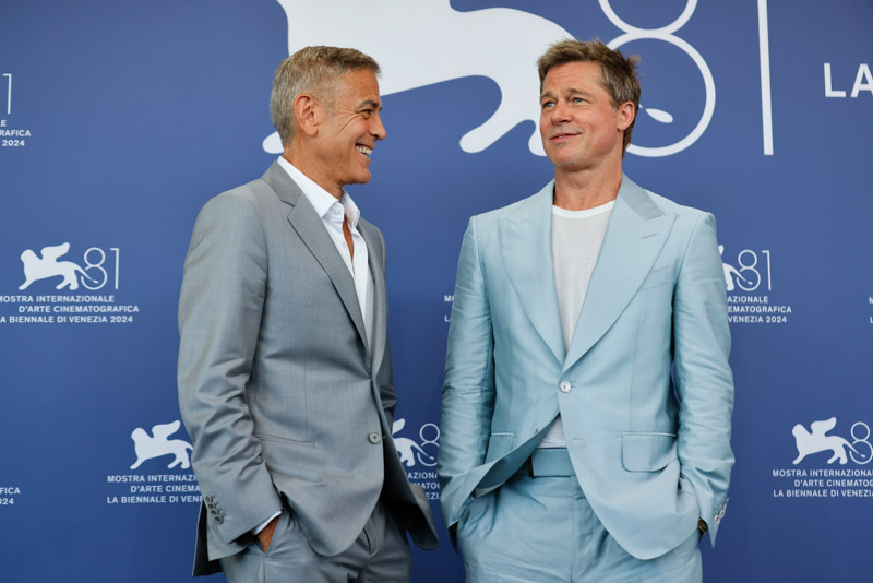 Lo stile di George Clooney e Brad Pitt al Festival del Cinema di Venezia