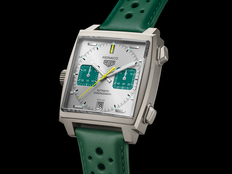 Nuovo cronografo TAG Heuer Monaco verde corsa