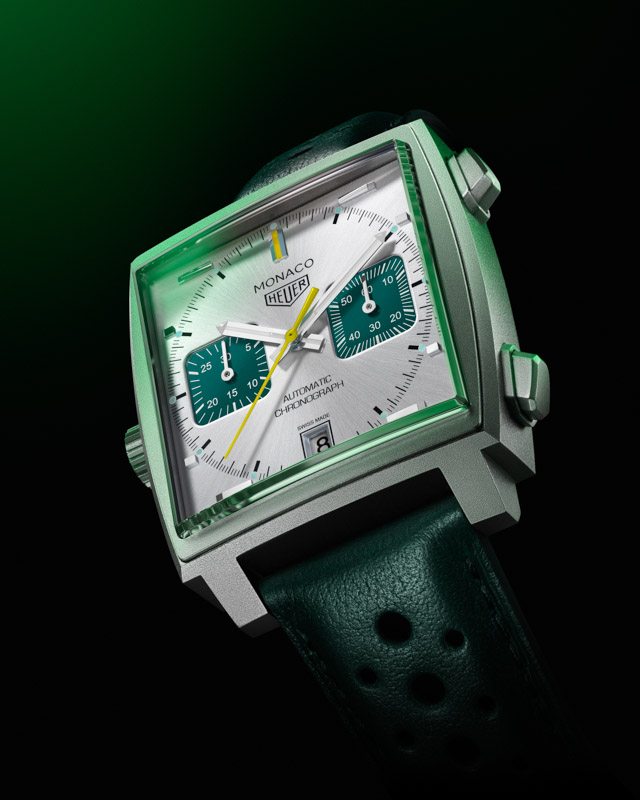 Nuovo cronografo TAG Heuer Monaco verde corsa