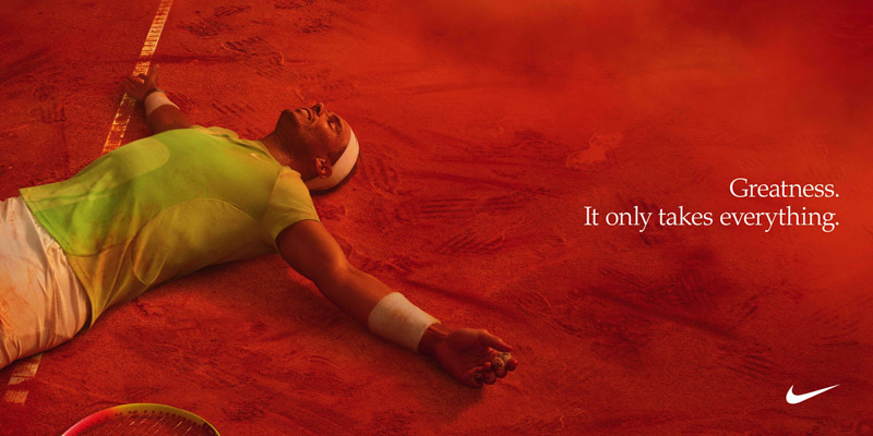 Nike interpreta lo stile di Rafael Nadal e lo presenta attraverso il Raging Bull