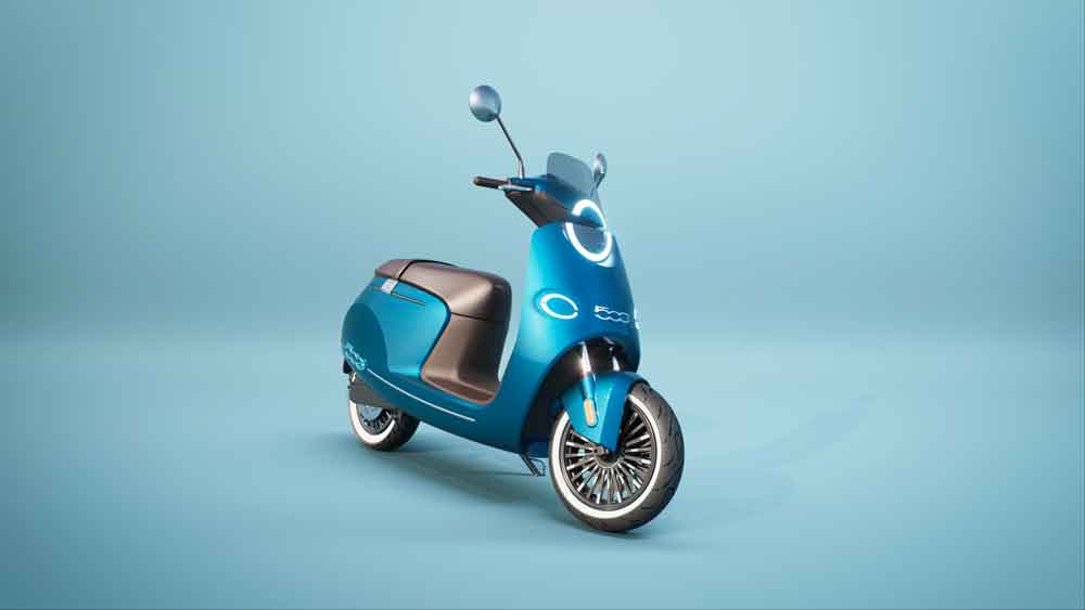 Scooter ispirato alla Fiat 500 nasce E-Moped 500, il nuovo mezzo elettrico disegnato da Pininfarina