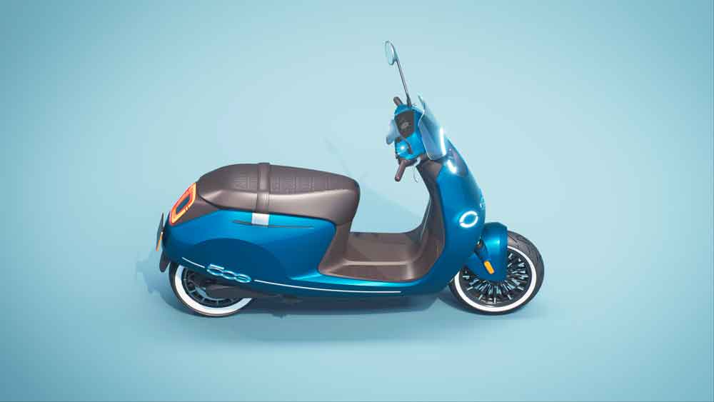 Scooter ispirato alla Fiat 500 nasce E-Moped 500, il nuovo mezzo elettrico disegnato da Pininfarina