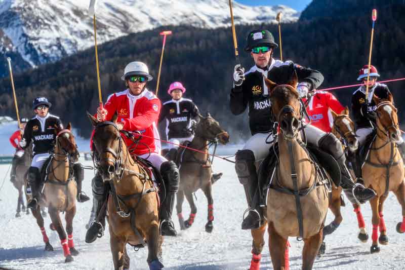 Snow Polo World Cup St. Moritz 40° anniversario atile e glamour sul ghiaccio