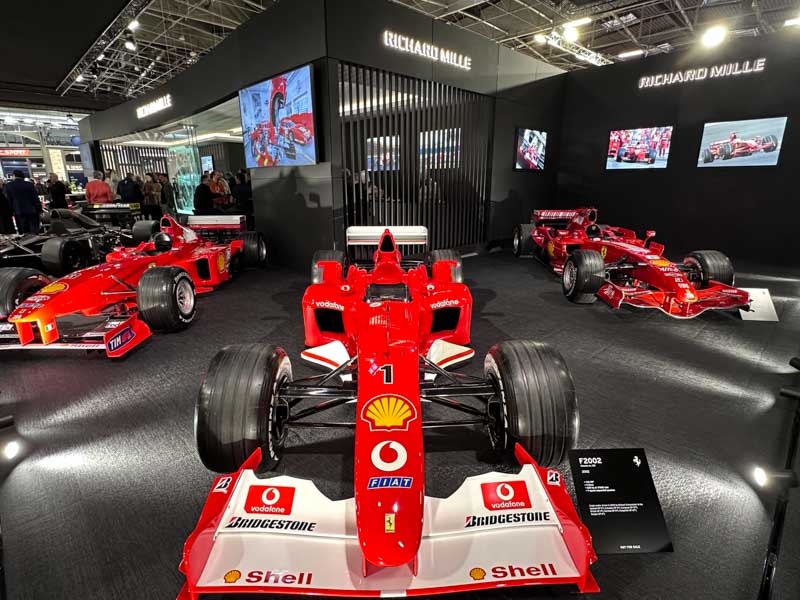 40 Anni di Ferrari in Formula 1 la mostra di Richard Mille a Rétromobile Paris